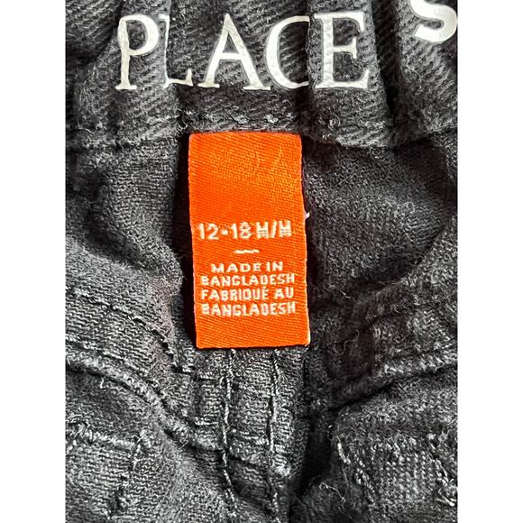 The Children's Place Skinny Black Jeans 12-18 months Adjustable Waist Toddler - Picture 2 of 8